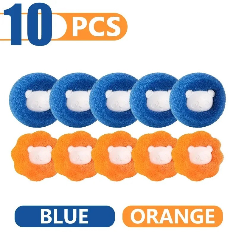10pcs Laundry Balls Pet Hair Collector for Washing Machine Reusable Lint Catcher