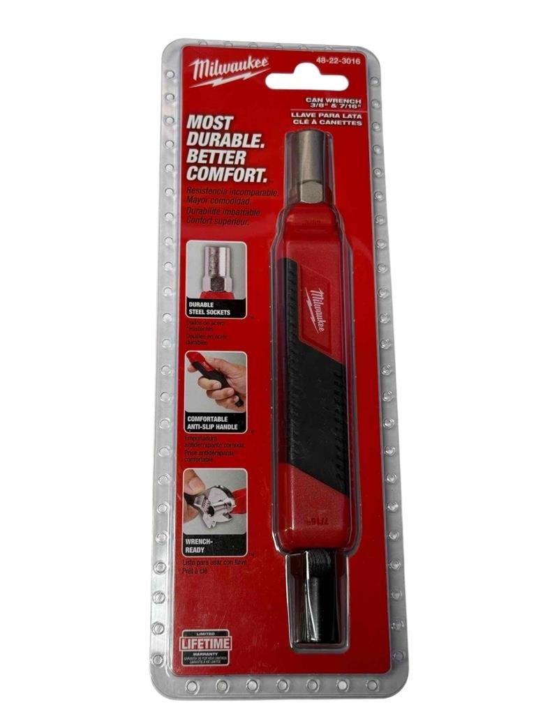 NEW Genuine Milwaukee Can Wrench 3/8" & 7/16" 48-22-3016