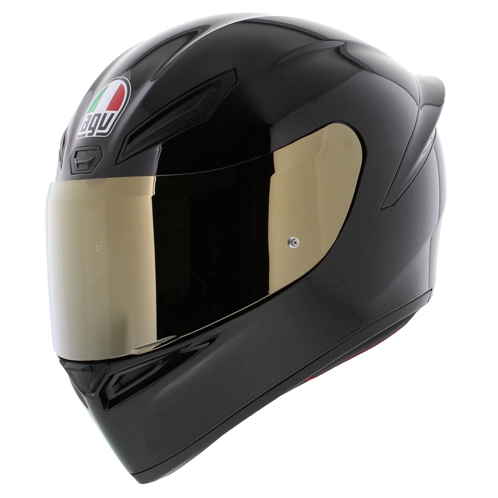 AGV K1-s ECE 22.06 Solid Gloss Black Full Face Motorcycle Helmet, 2206
