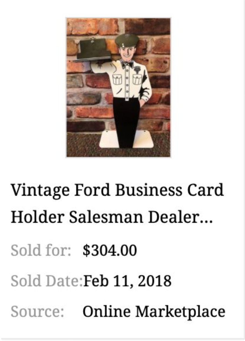 VINTAGE HARLEY DAVIDSON MOTORCYCLE👨MAN METAL GASOLINE BUSINESS CARD HOLDER SIGN