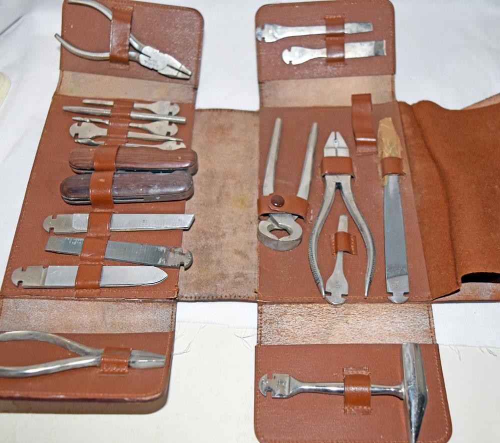 Vintage J.A. Henckels Germany Survival Kit Leather case