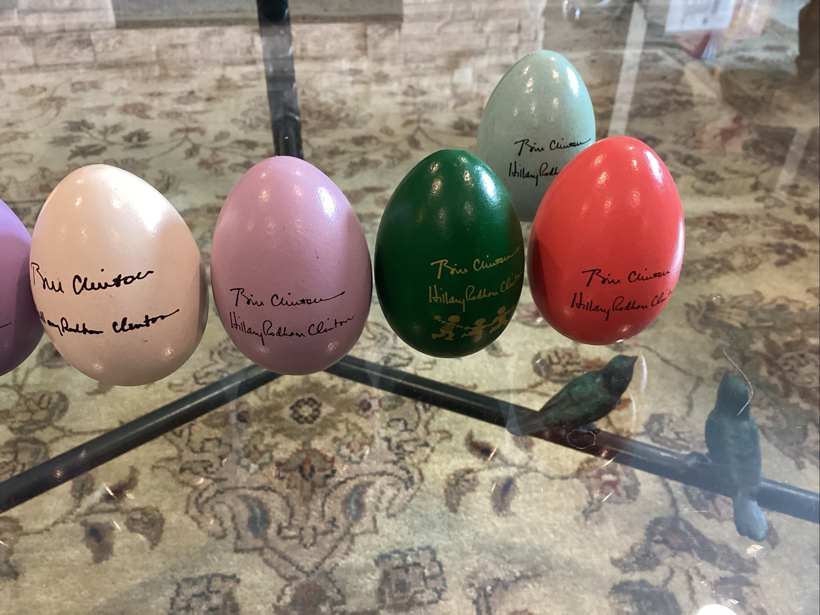11 Clinton White House Easter Eggs 1993-2000 Incl. (3) 1993 & Box (See Listing)