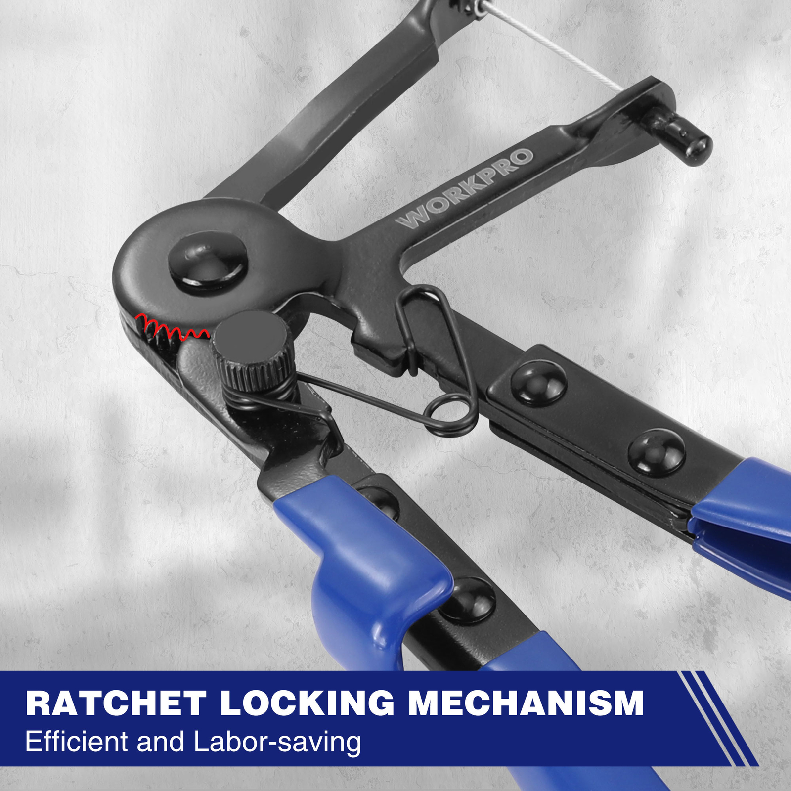 WORKPRO Flexible Hose Clamp Pliers, 27” Hose Clamp Automotive Clamp Removal Tool