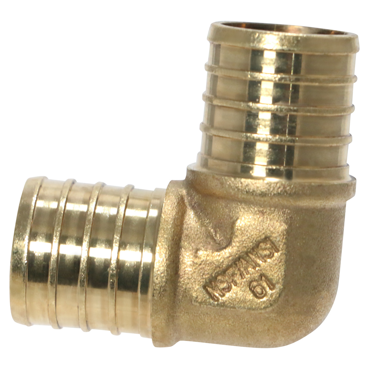 25 Pack XFITTING 1" Pex-B Elbow, Pex Barb Crimp Fitting, Lead Free Brass