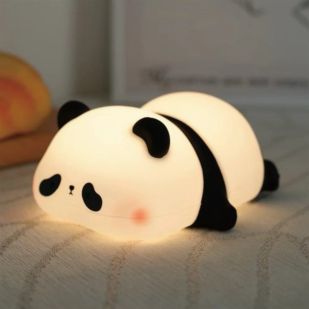 Rechargeable Silicone Pat Lamp Cute Panda Lamp LED Sleep Night Light Gift Kids