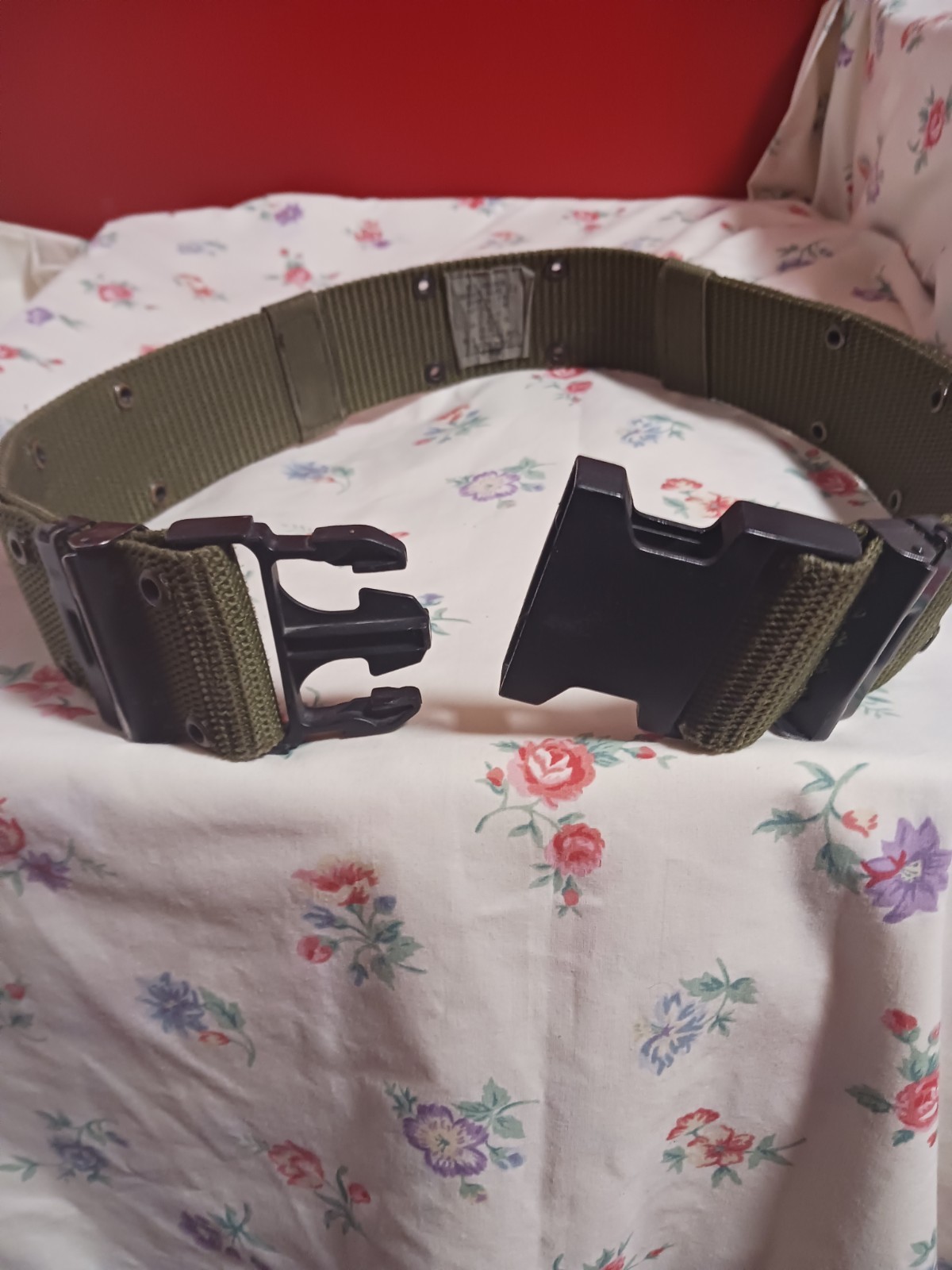 USGI OD Green Pistol Belt Individual Nylon Equipment Web Belt LARGE