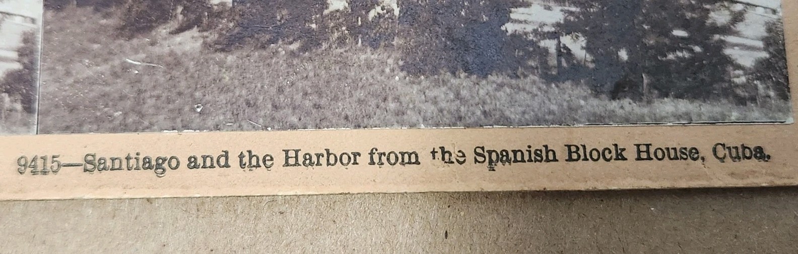 Vtg 1898 Keystone Stereoview Santiago Cuba Harbor Spanish Block House #9415