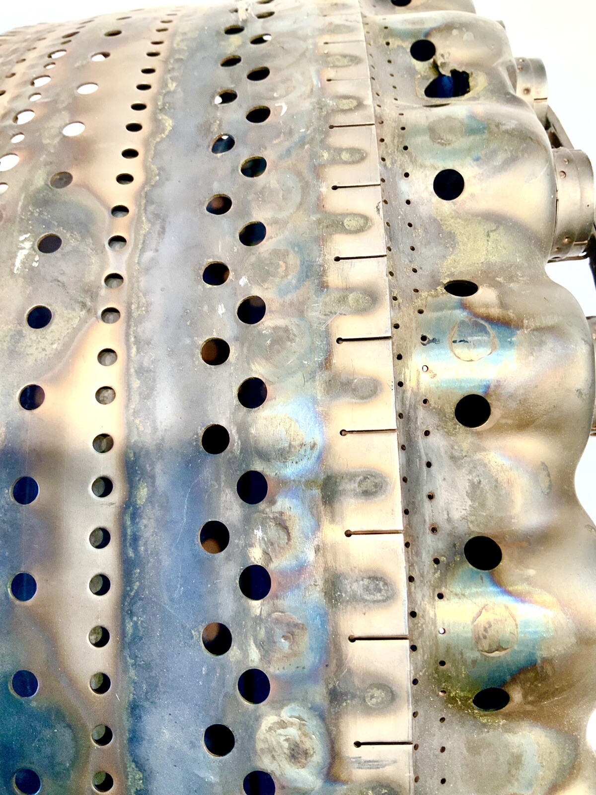 VINTAGE JET ENGINE COMBUSTION RING WITH FUEL VANE INSERTS MUST SEE