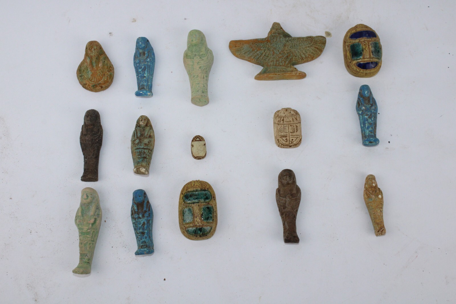 COLLECTION of 15 RARE ANCIENT EGYPTIAN PHARAONIC ANTIQUE Amulets (Egypt History)