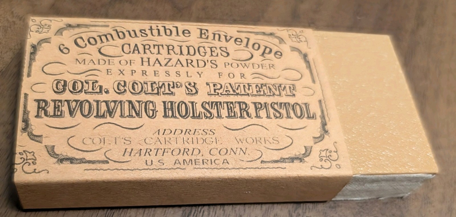 Paper Cartridge Boxes: .44 Caliber Split Clamshell Style for Army Revolvers