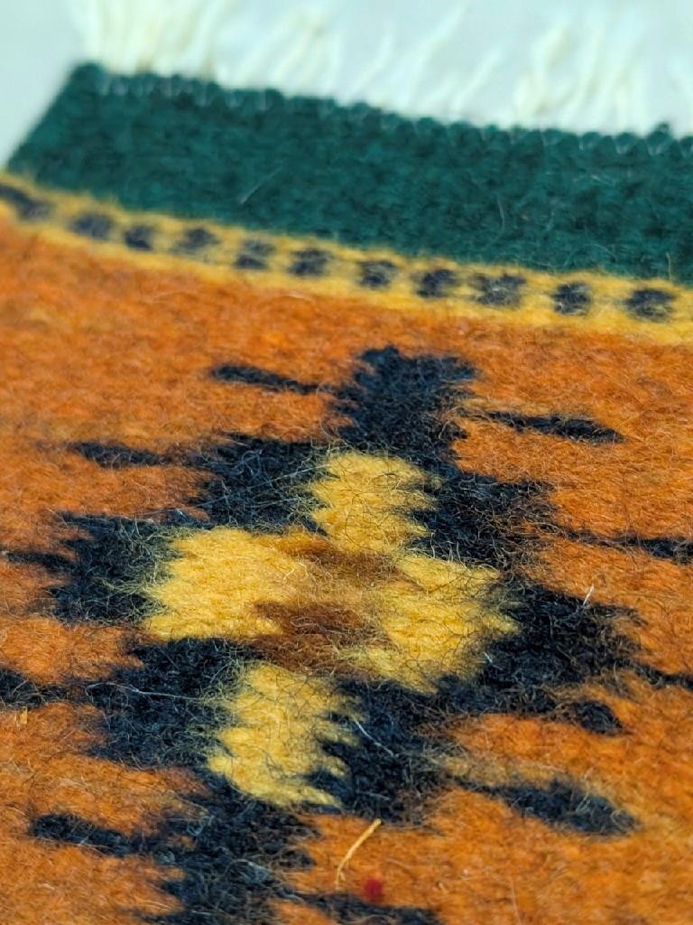 vintage NATIVE AMERICAN handcrafted WOOL woven trivets COASTERS southwestern