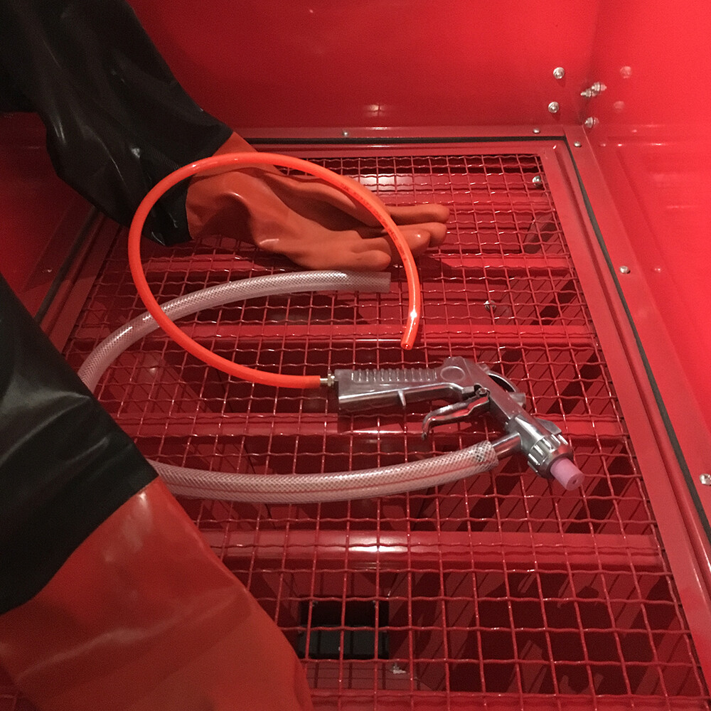 Abrasive Air Sand Blasting Blaster Blast Cabinet Glass Bead Media 60 Gallon