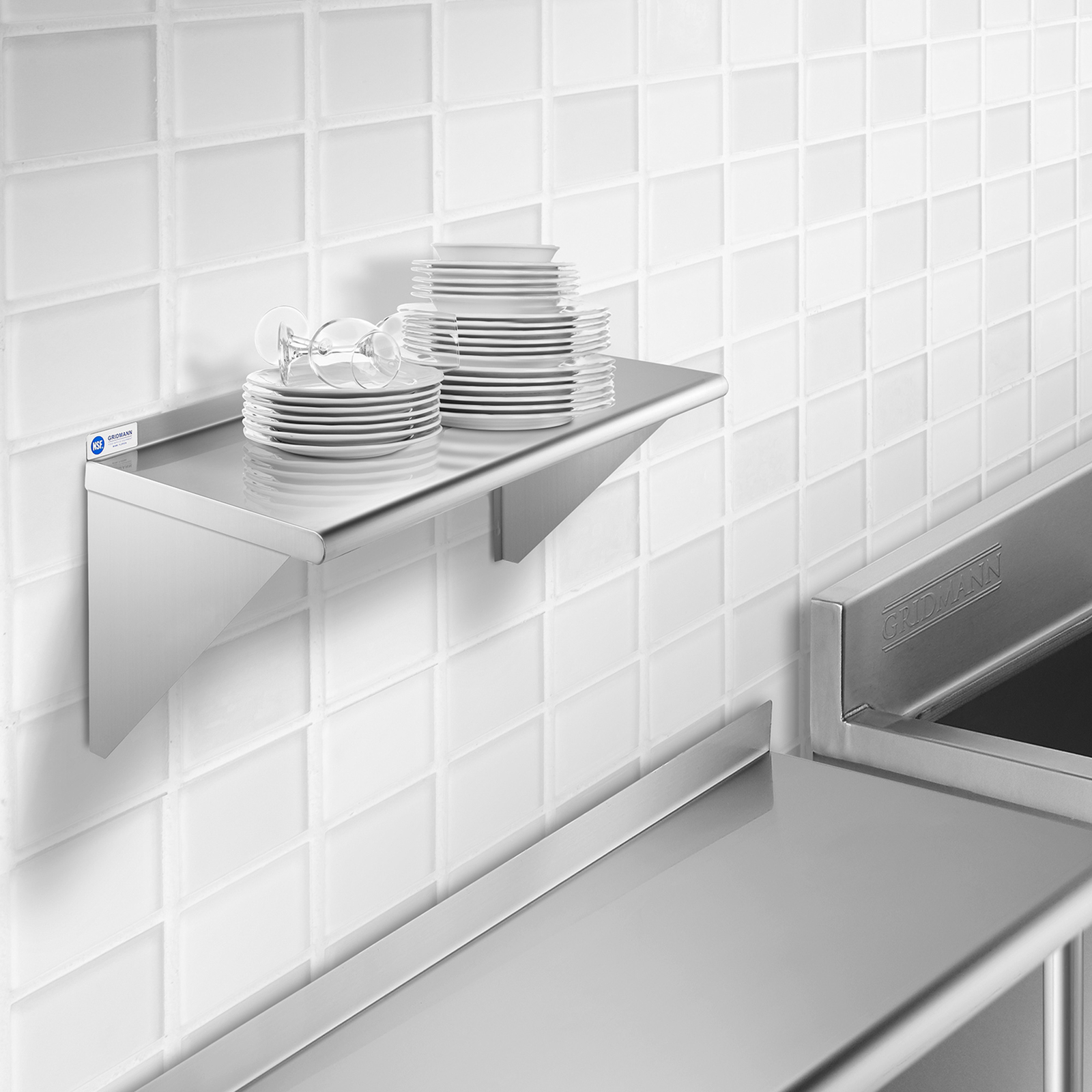 NSF Stainless Steel 14" x 24" Wall Shelf Commercial Kitchen Restaurant Shelving
