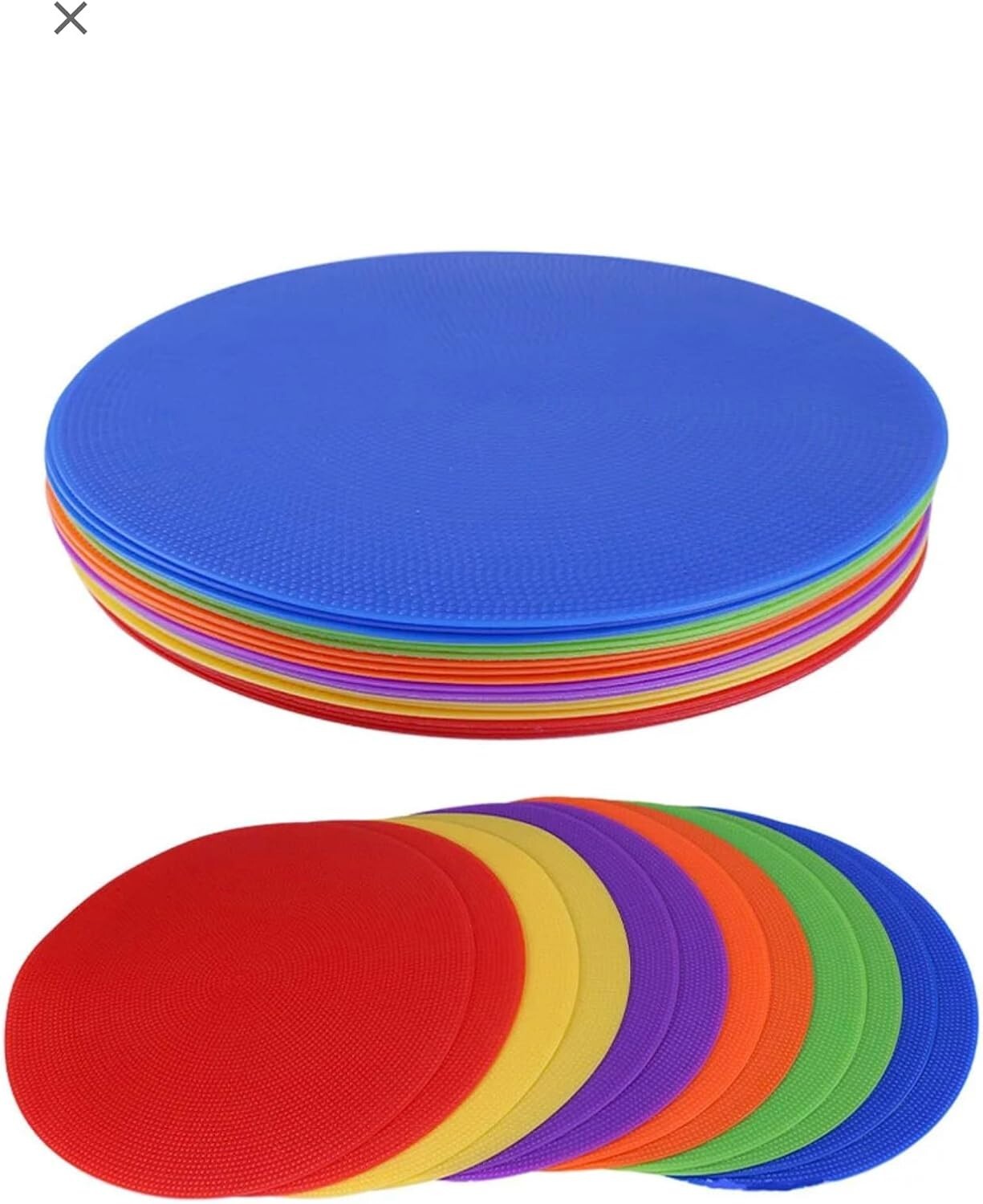 Spot Markers for Sports 9 Inch, 12Pcs Non Slip Rubber Agility Poly Spots Mark...