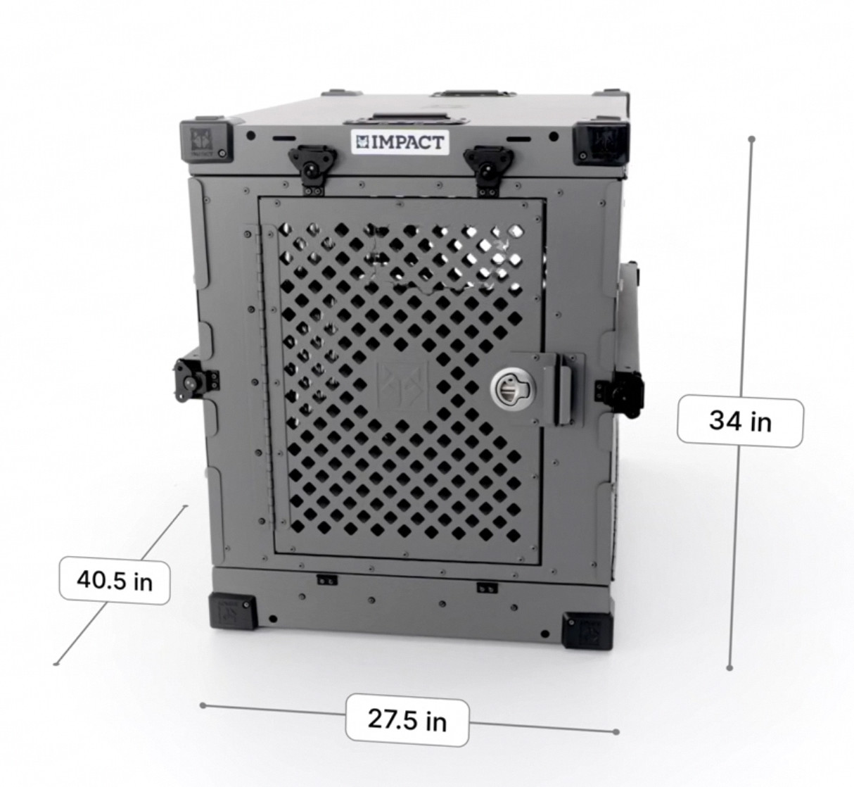 Impact Collapsible Dog Crate MINT 40"+ XL  Gray