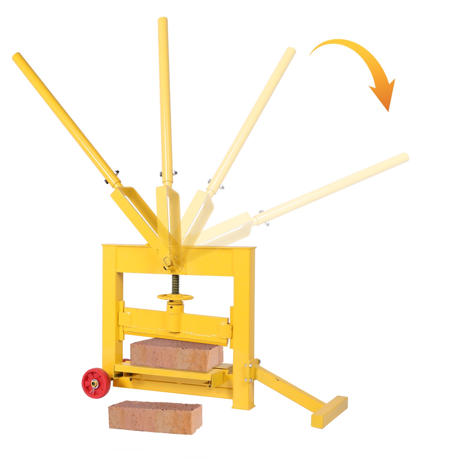 Manual Stone Brick Cutter Paving Tool Block Splitter Cutting Machine with Wheels
