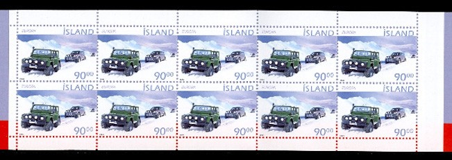 ICELAND Sc# 1020a BOOKLET PANE, 2004 EUROPA, MINT F-VF NH