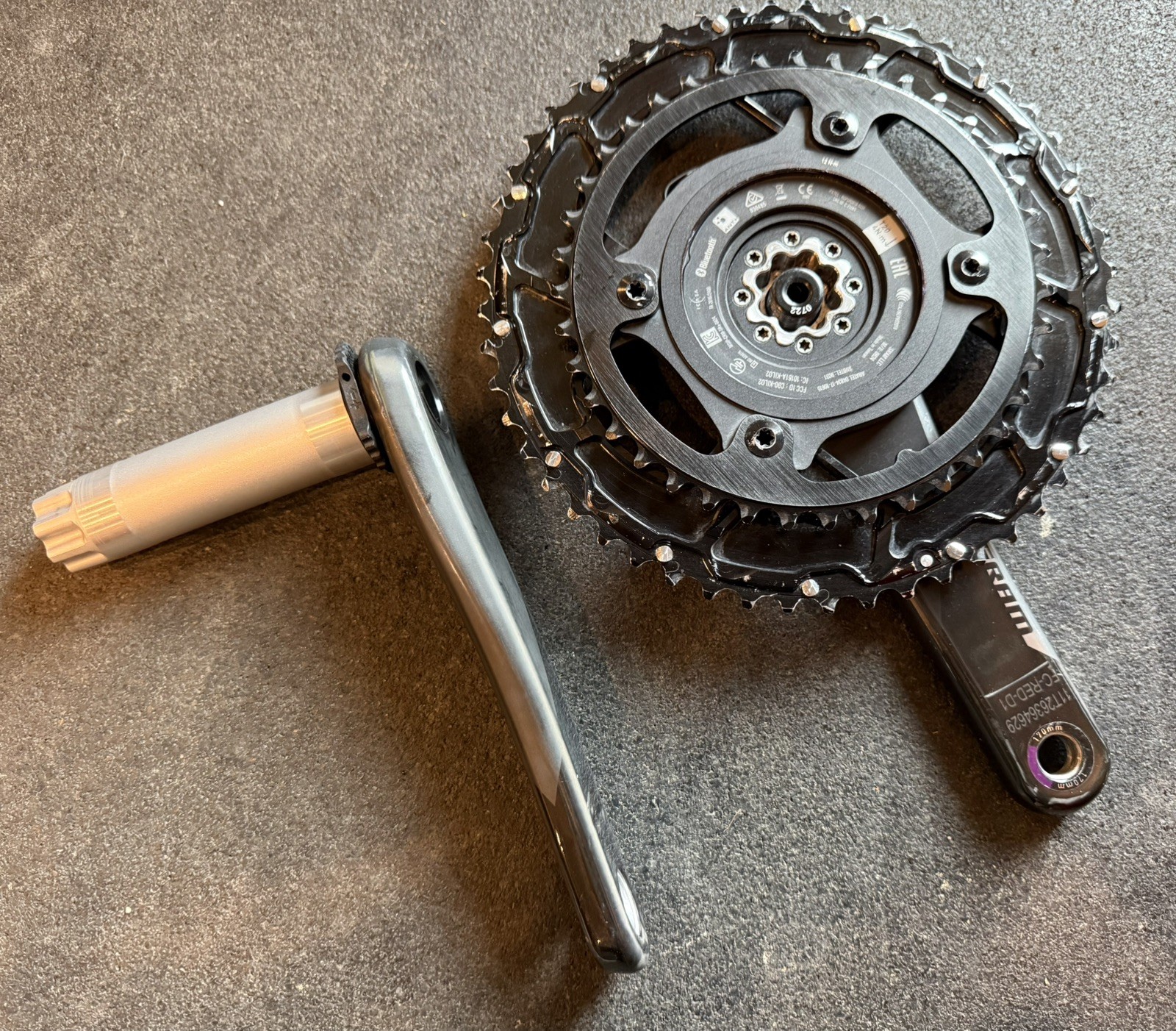 Sram Red 170mm Crankset AXS Powermeter With 52-39 Chainrings! Excellent Con.