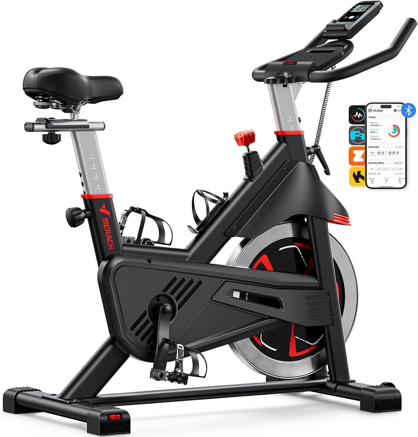 MERACH S38 Home Exercise Bike Quiet Stationary Fitness Bicycle Workout Fullbody