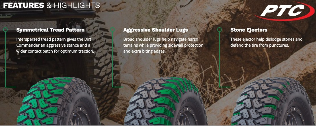 4 NEW 35x12.50R20 Centennial Dirt Commander M/T Mud Tire MT 35 12.50 20 R20