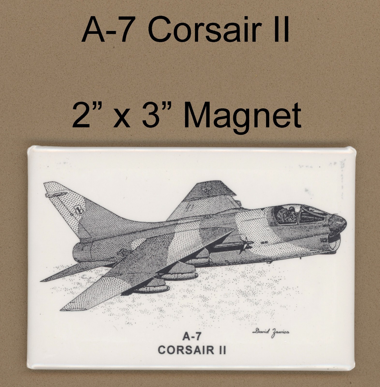 A-7 Corsair II Refrigerator Magnet 2" x 3" Memento Air Force
