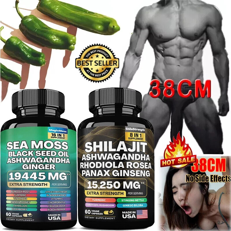 Sea Moss & Shilajit (Black Seed Oil, Turmeric, Ashwagandha, Ginger, Vitamin D