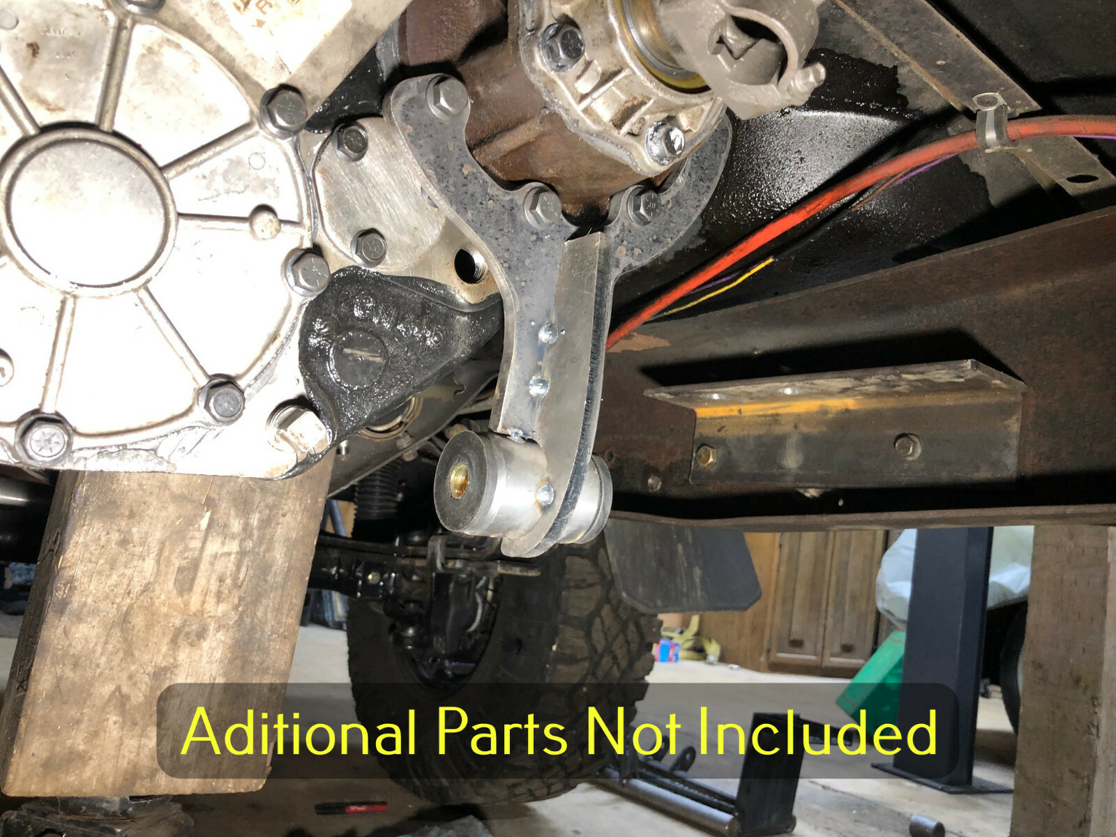 Ford NP205 transfer case rear output support mount bracket custom application