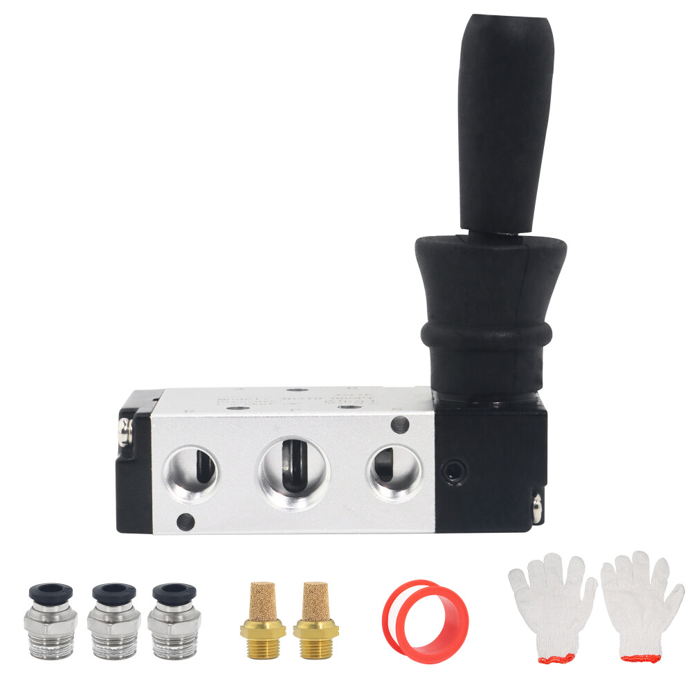 1pc 4H210-08 5 Ways 2 Position 1/4" Hand Lever Control Pneumatic Air Valve