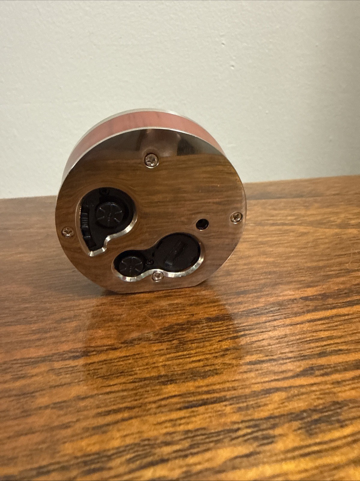 Vintage Travel Alarm Clock with leather case