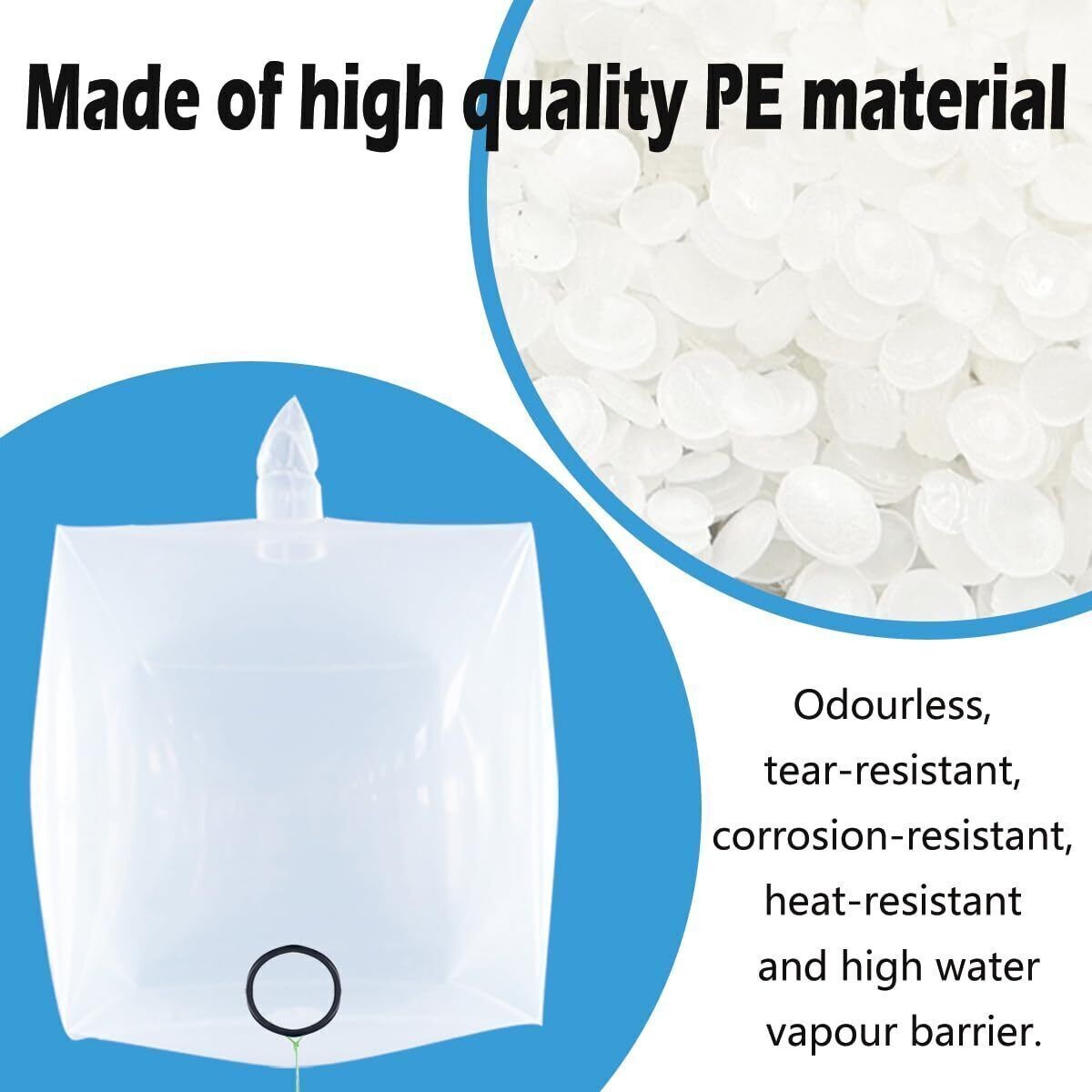 IBC Tote Cove 275 Gallon IBC Water Storage Barrel Liner Bags1000 Liter Rain ....