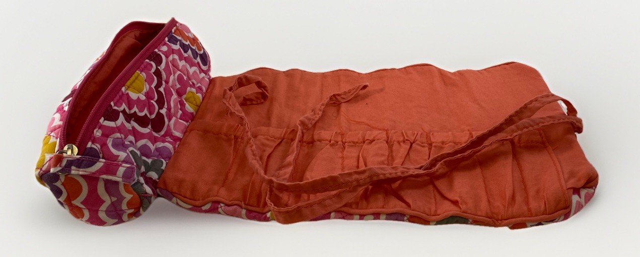 Pottery Barn Teen Quilted Mani/Pedi Roll Storage Plush Bag