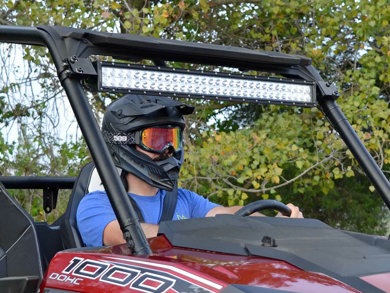SuperATV 30" Straight / Curbed Light Bar Cage Mounting Bracket for Polaris RZR