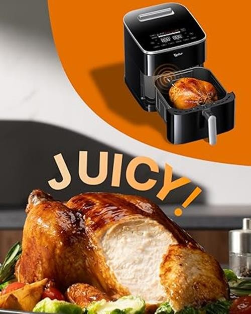Typhur Sync 8 Quart AI Smart Air Fryer w/ Built-in Wireless Meat Thermometer