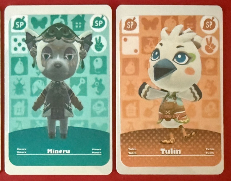 Animal Crossing Crossover amiibo Set of 2 Mineru & Tulin Villagers