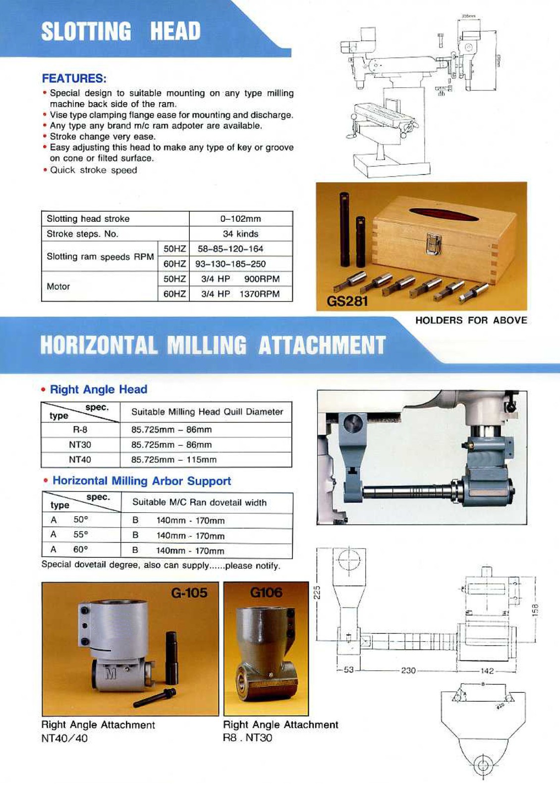 R8 RIGHT ANGLE MILLING ATTACHMENT COMPLETE SET 1-541-110 NEW OLD STOCK