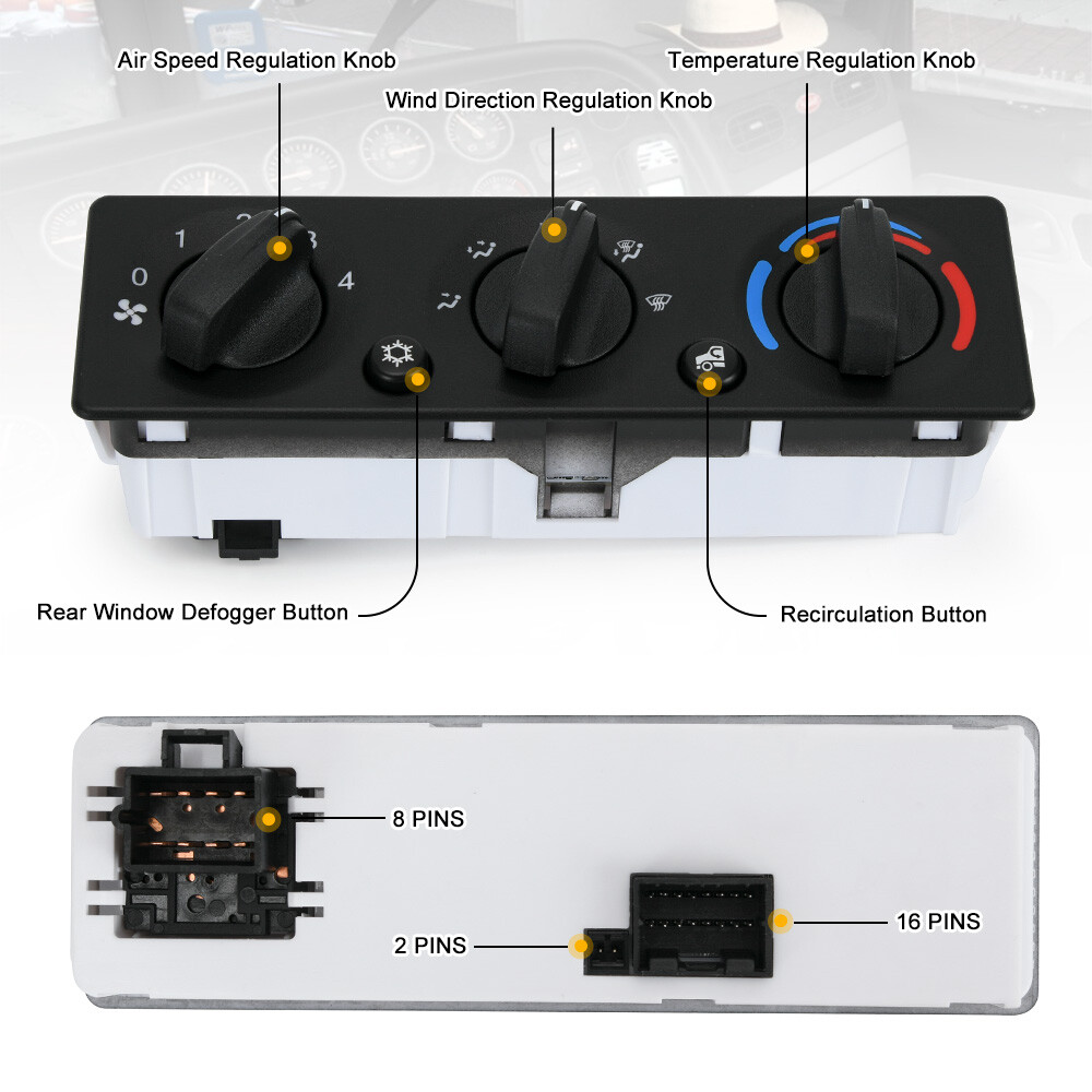 Q21-6012 New HVAC CONTROL PANEL Assembly For Peterbilt 2008-2015 385 386