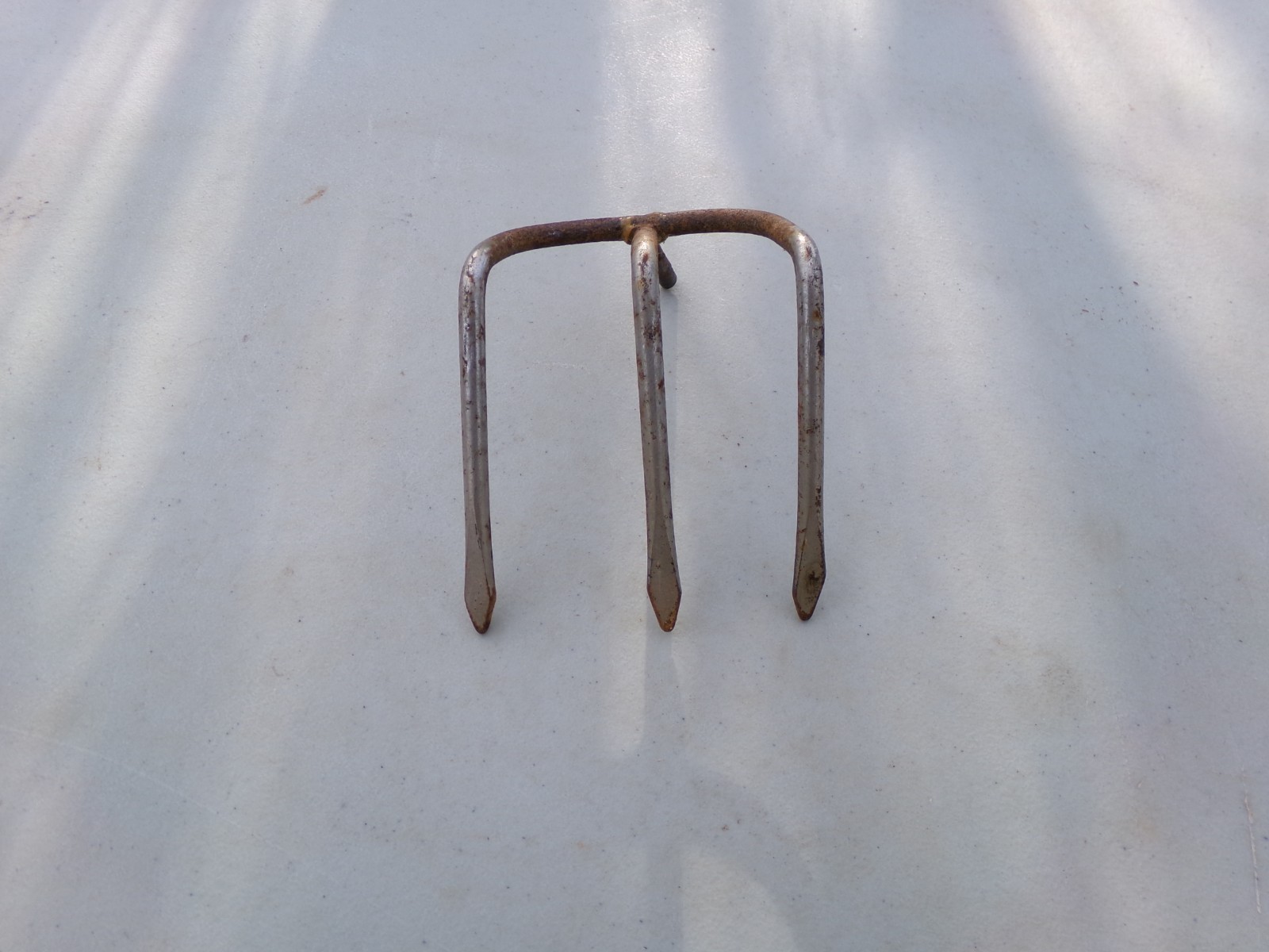 3 Tine Prong Head Garden Rake Claw Vintage