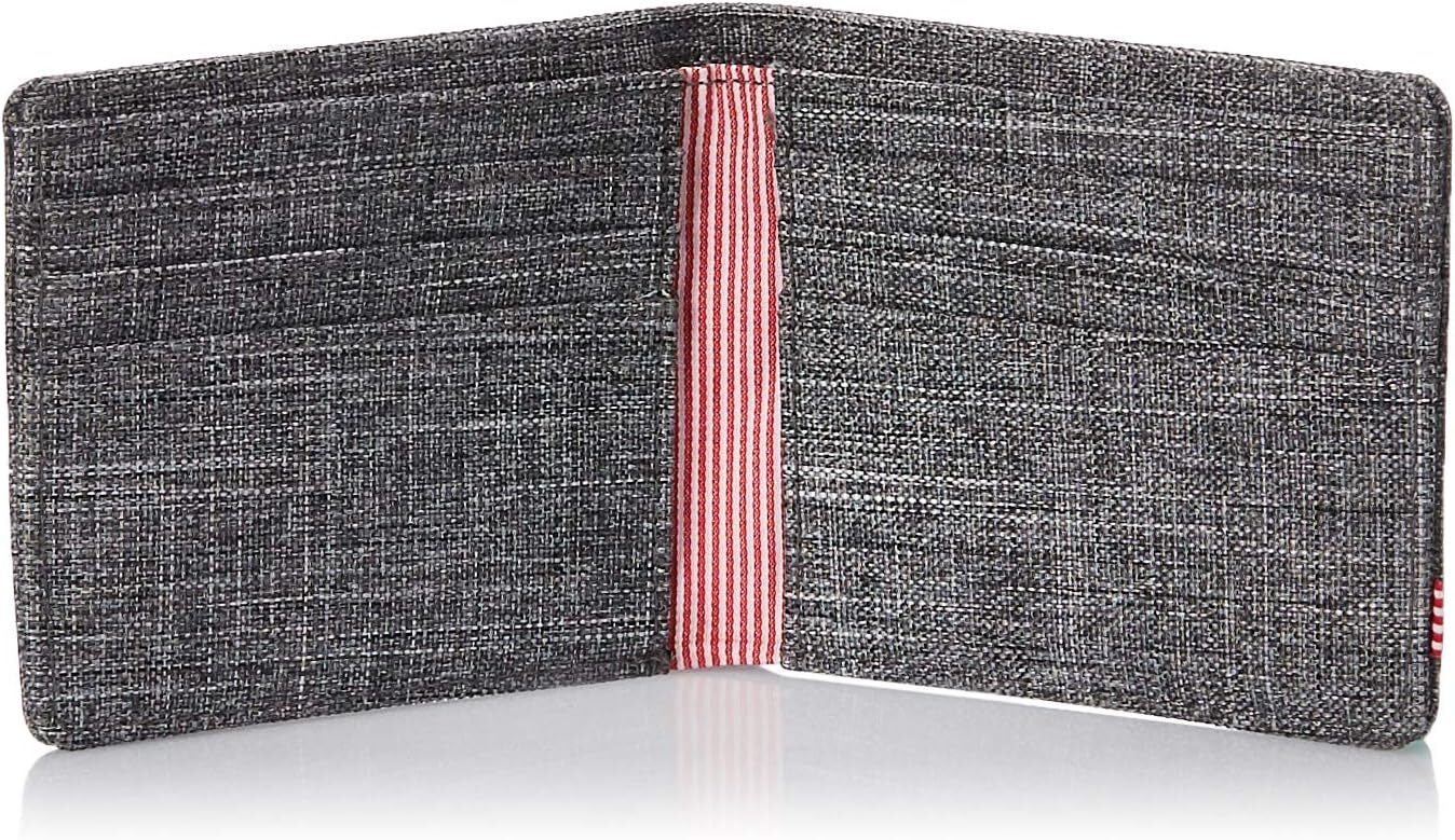 Herschel Unisex Roy RFID Bi-Fold Wallet - Raven Crosshatch