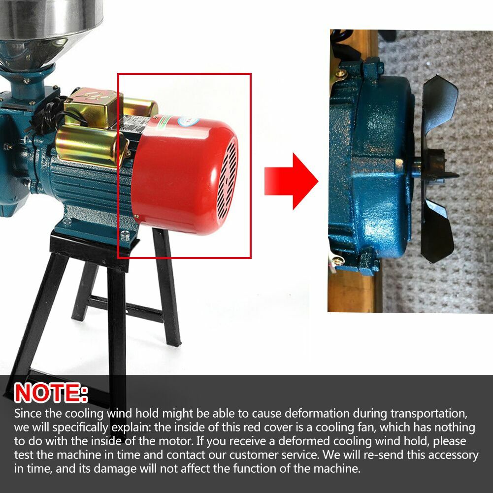 3000W Electric Grinder Mill Dry Feed/Flour Mill Cereals Grain Corn Wheat 110V