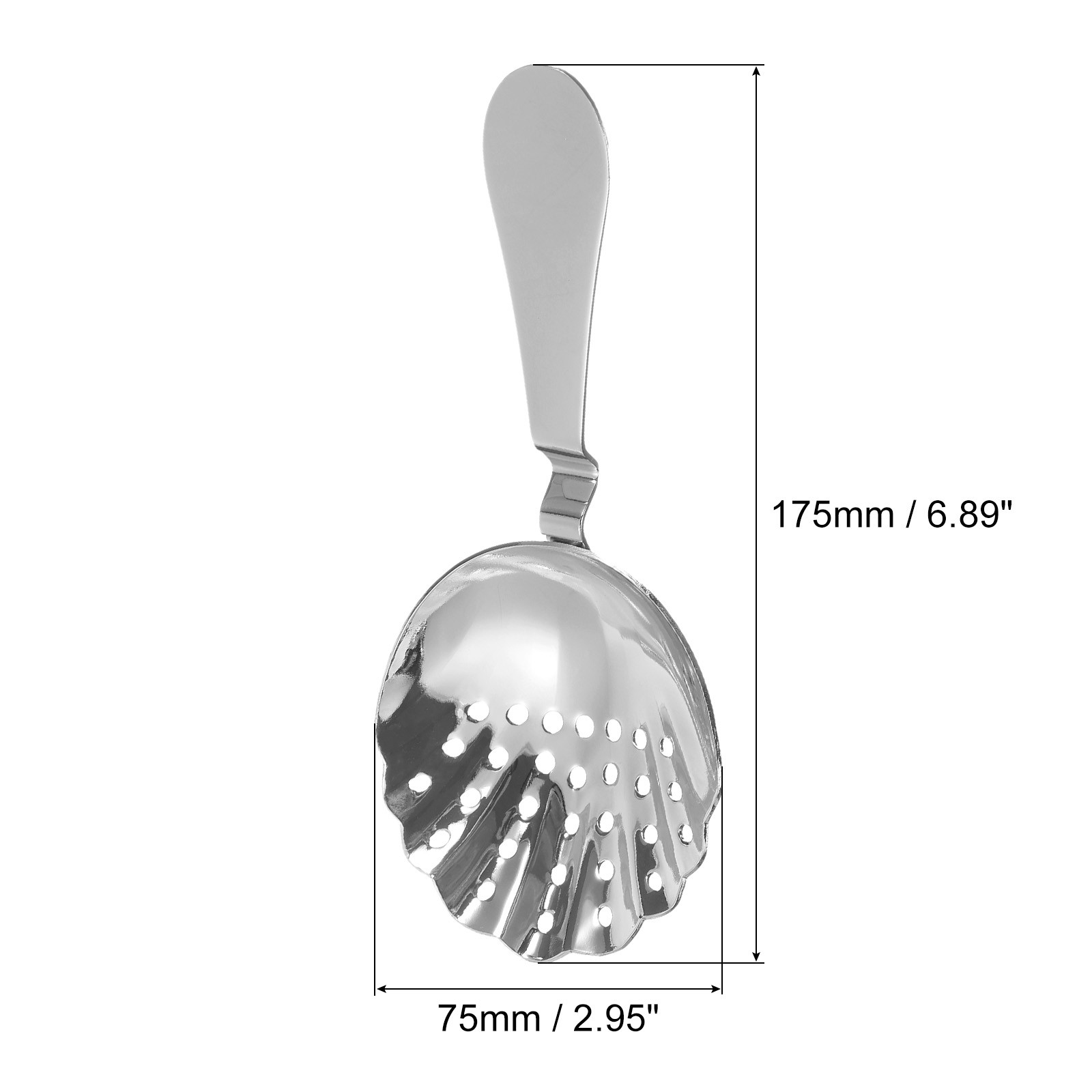 Julep Strainer, 1pcs - Stainless Steel Cocktail Strainer (Silver, 155mm)