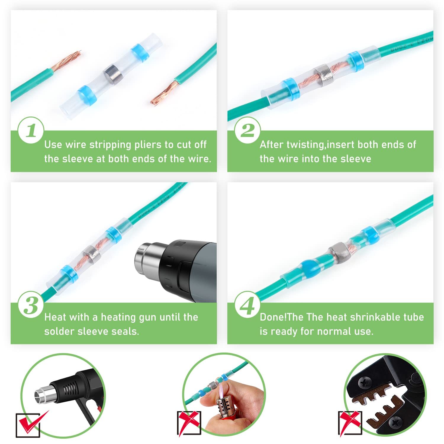 340/50Pcs Solderstick Waterproof Solder Wire Connector Kit Original Top Quality