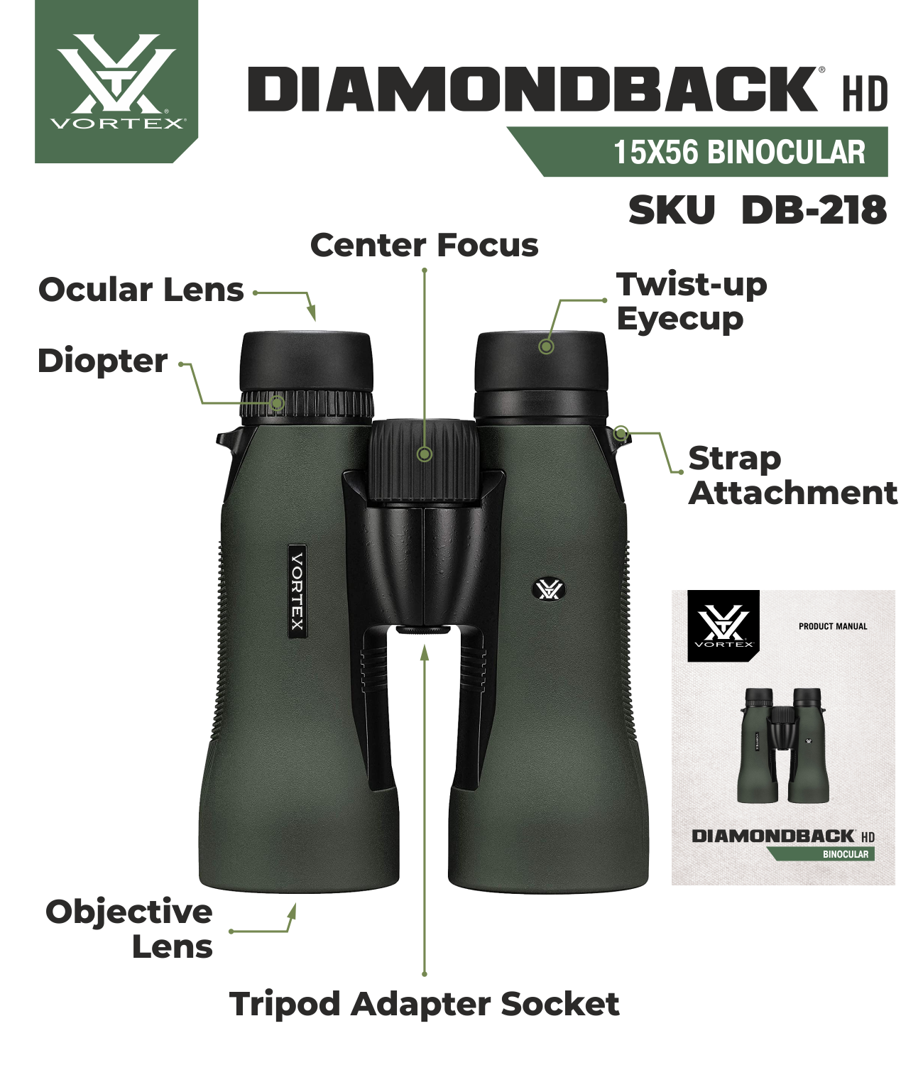 Vortex Optics Diamondback HD 15x56 Binocular
