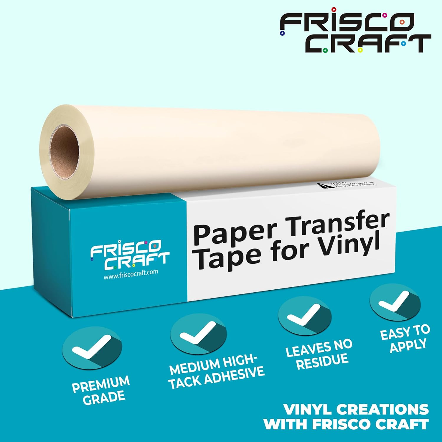 12" X 100Ft Roll of Paper Transfer Tape for Vinyl, Premium-Grade Vinyl with Lay