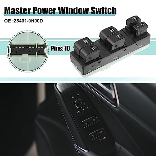 Front Left Driver Side Master Power Window Switch Fit for Infiniti G37 - Pack