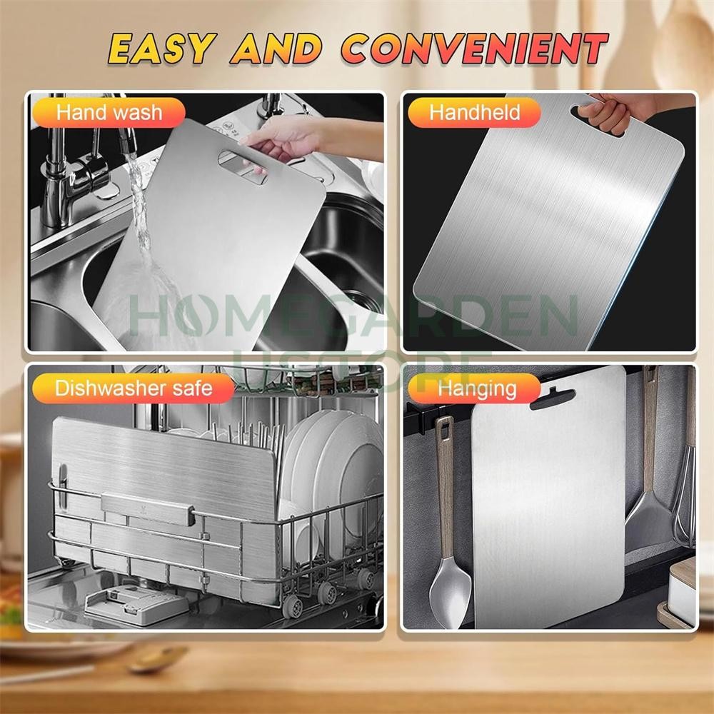 Titanium Cutting Board 100% Pure Non-Stick Double-Sided 11x15.5" in for Kitchen