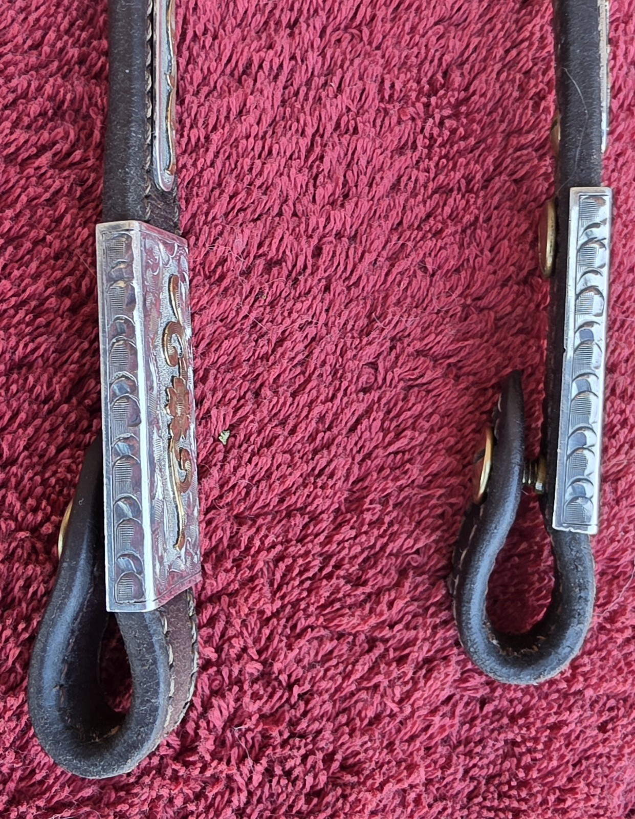 Vintage Victor's Custom Tack Silver &Bronze Headstall And Breast Collar Set MINT