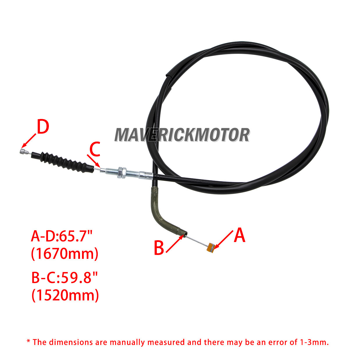 Extended Clutch Cable Throttle Wire For Yamaha V-Star XVS / DS 400 650 DragStar