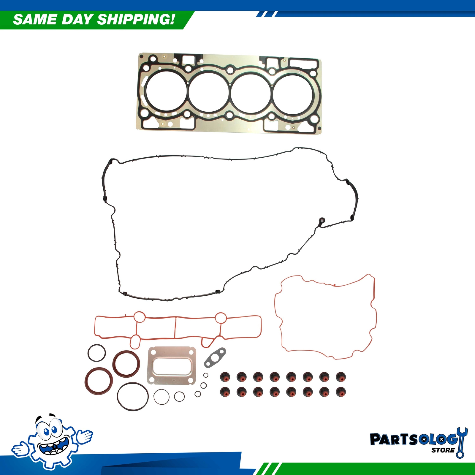 DNJ HGB4312 Cylinder Head Set with Head Bolt Kit For 14-20 Ford 1.5L DOHC