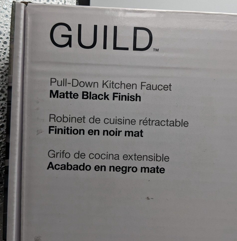 Kohler - Guild - Pull-Down Kitchen Faucet - Matte Black Finish- New Open Box