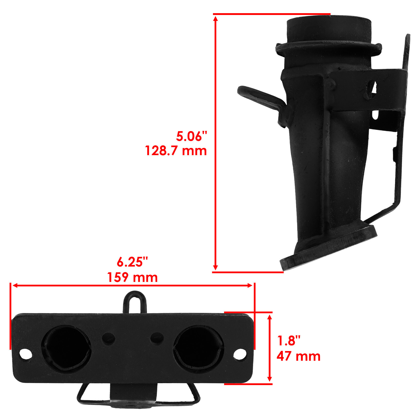 Caltric Exhaust Muffler Kit For Polaris Ranger Crew 800 4x4 2010-2014